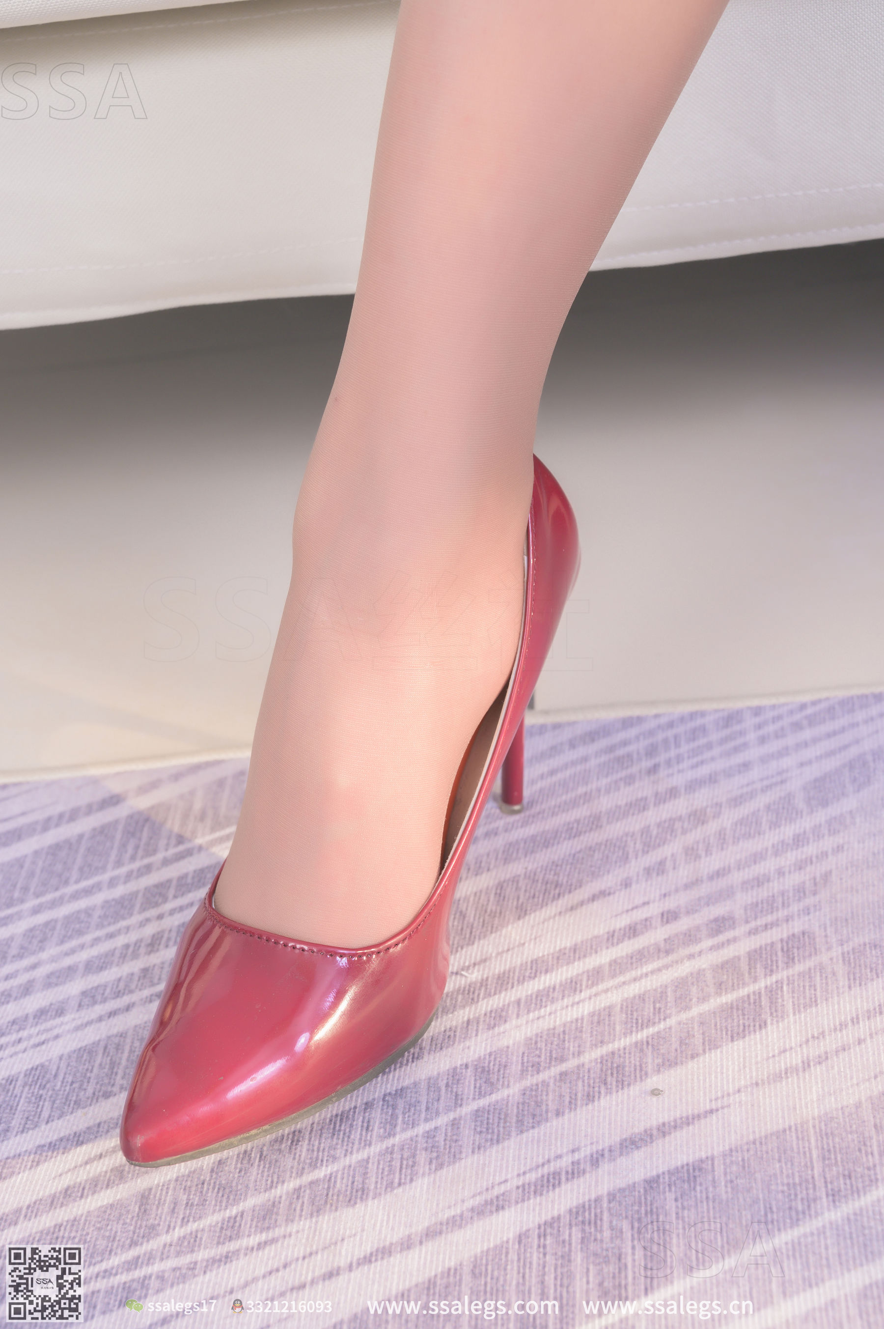 [SSA丝社]超清写真 No.312 娜娜 御姐的红色高跟鞋咖啡丝美腿/148P